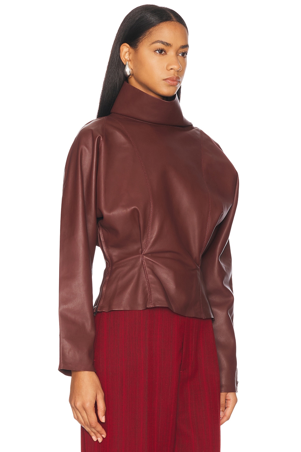 Dolman Leather Top - Thumbnail 2