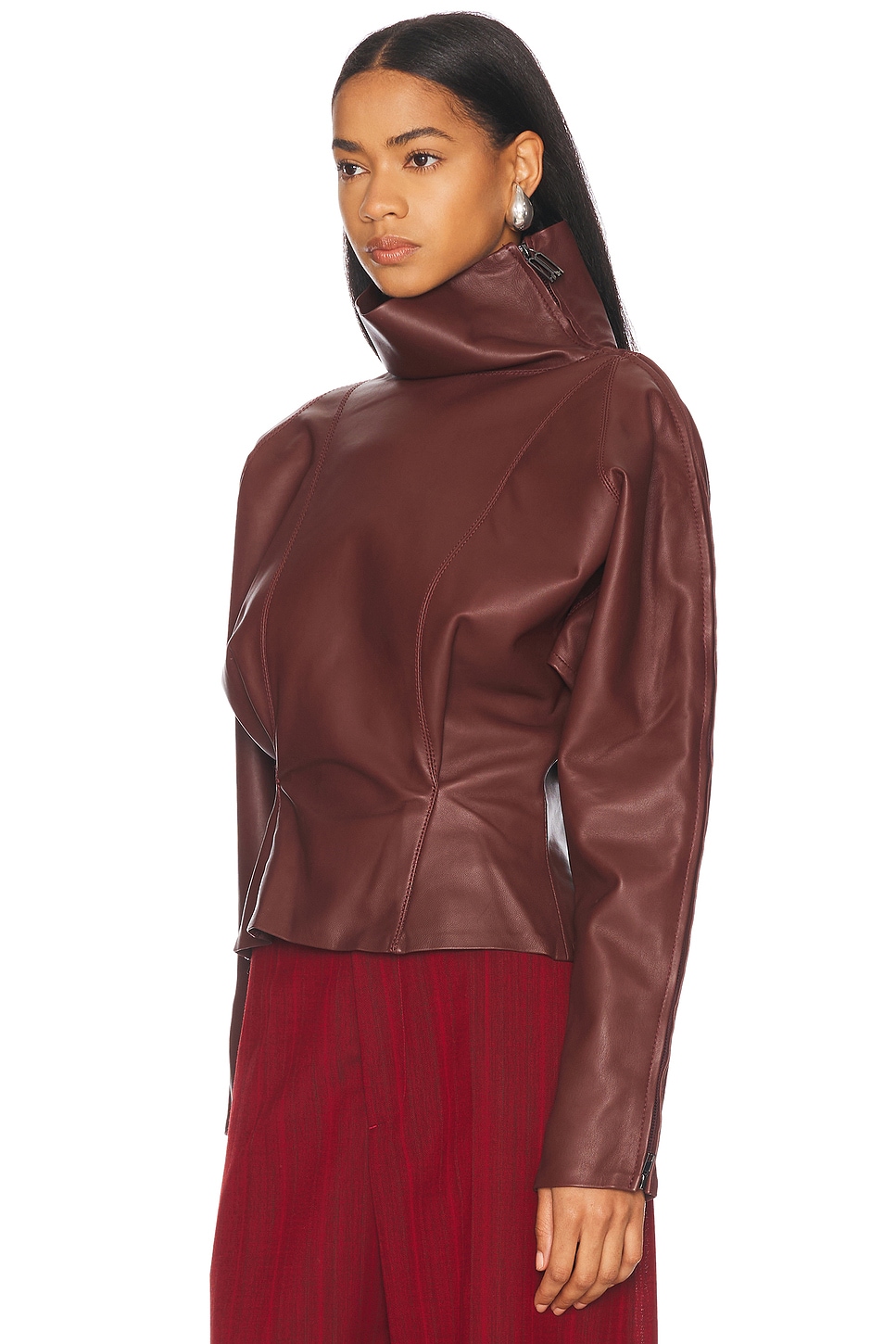 Dolman Leather Top - Thumbnail 3