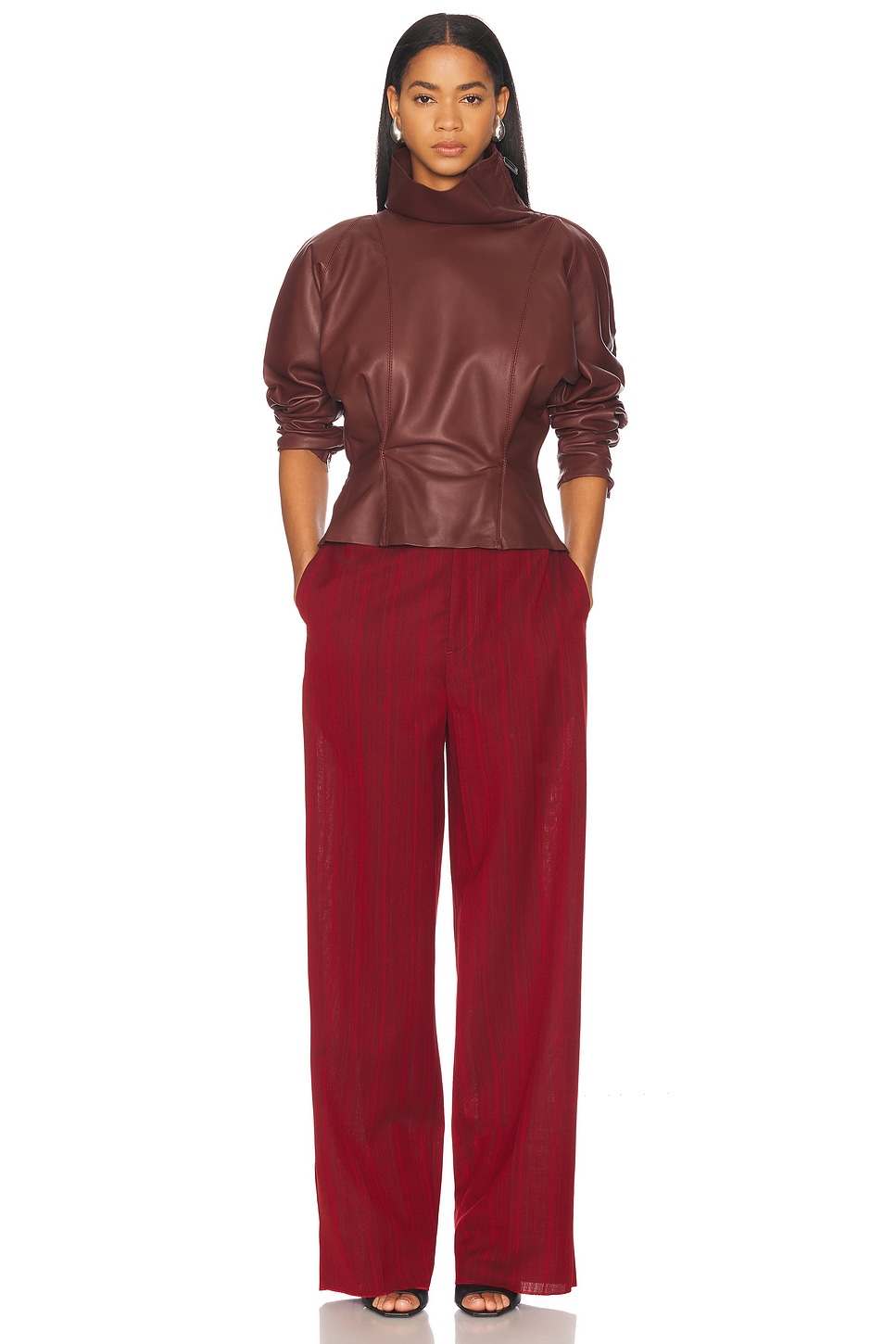 Dolman Leather Top - Thumbnail 5