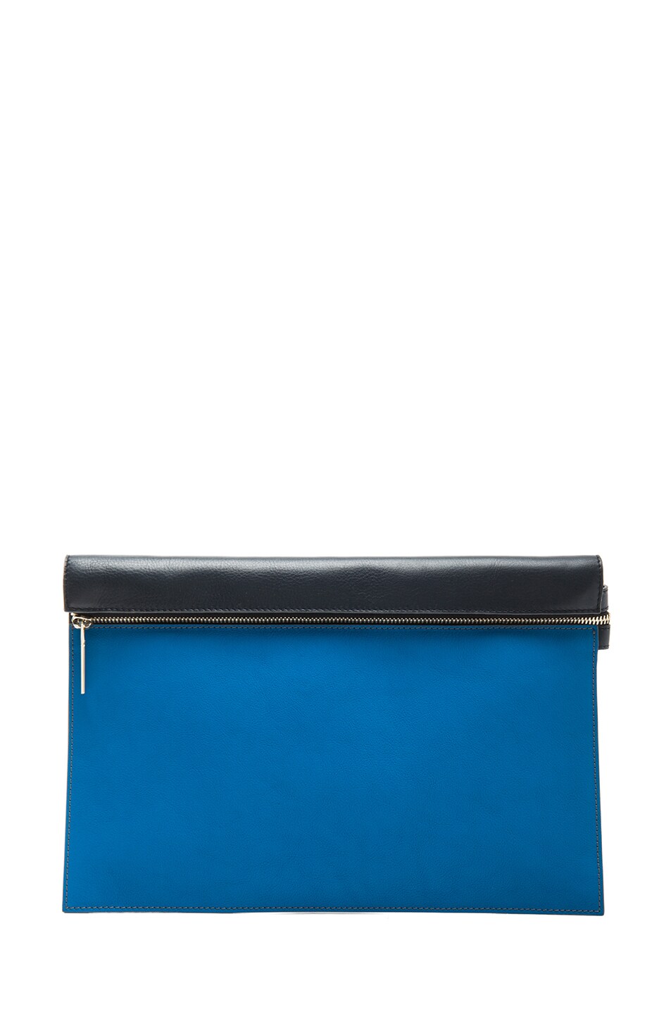 Image 1 of Victoria Beckham Large Zip Pouch in Kingfisher & Ink