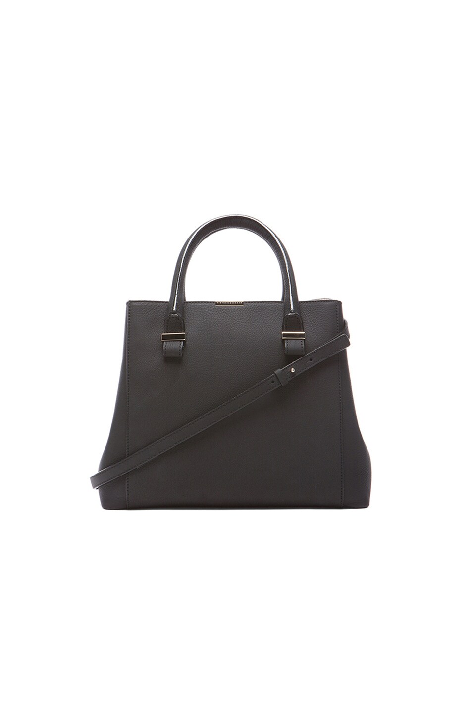 Image 1 of Victoria Beckham Quincy Tote in Black & Nude
