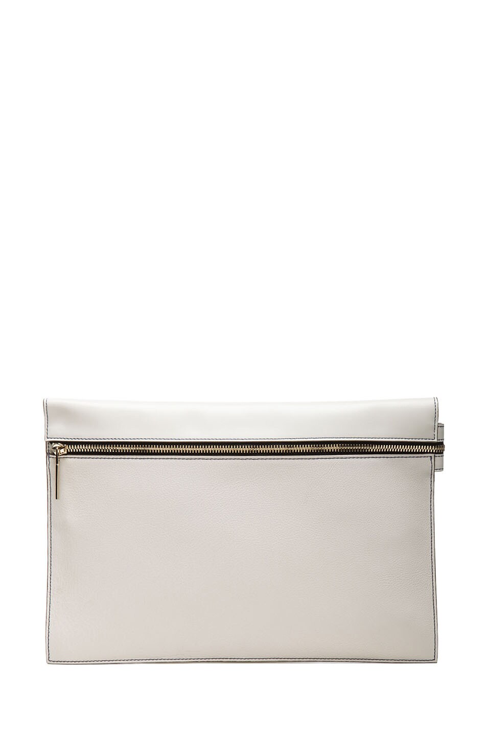 Image 1 of Victoria Beckham Large Zip Pouch in Moonshine