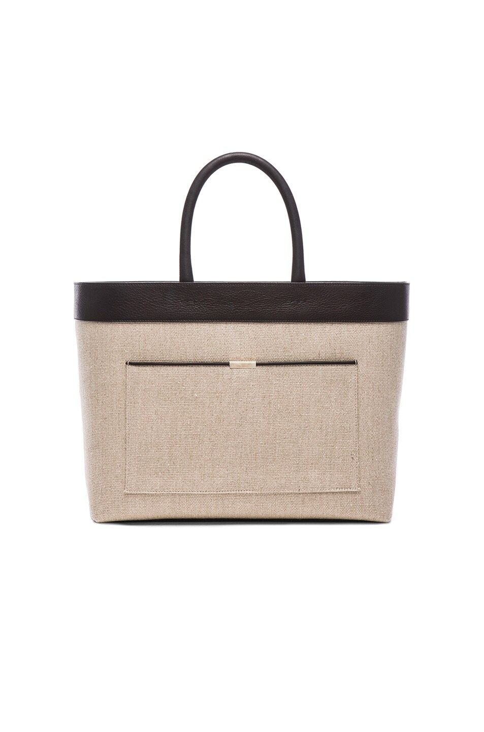 Image 1 of Victoria Beckham Liberty Inside Out Tote in Black & Natural