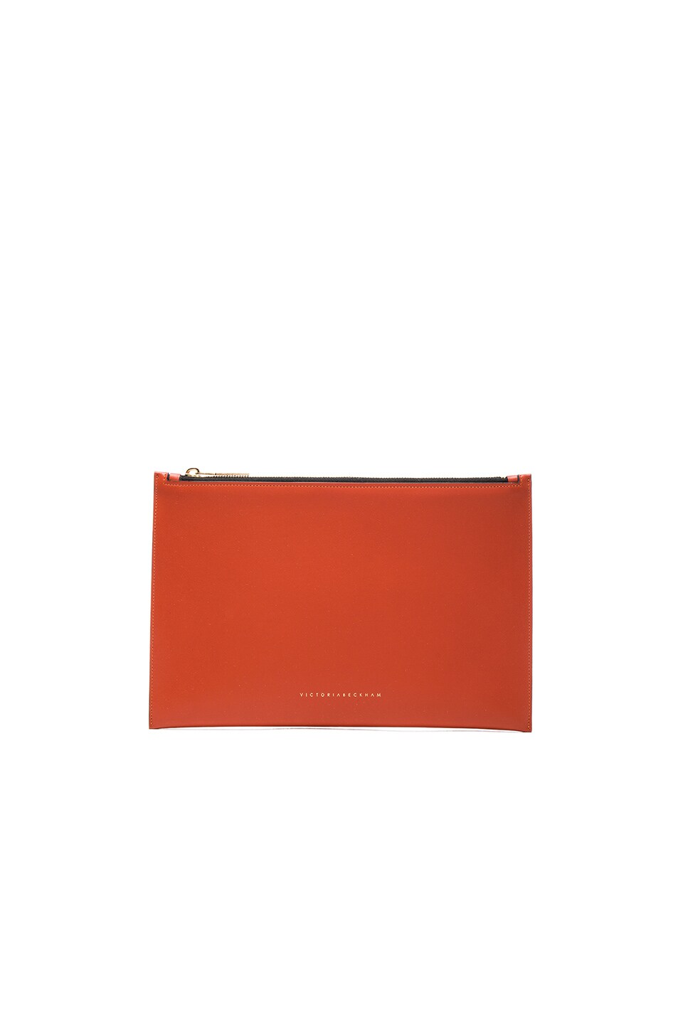 Image 1 of Victoria Beckham Small Simple Pouch Calf in Terracotta