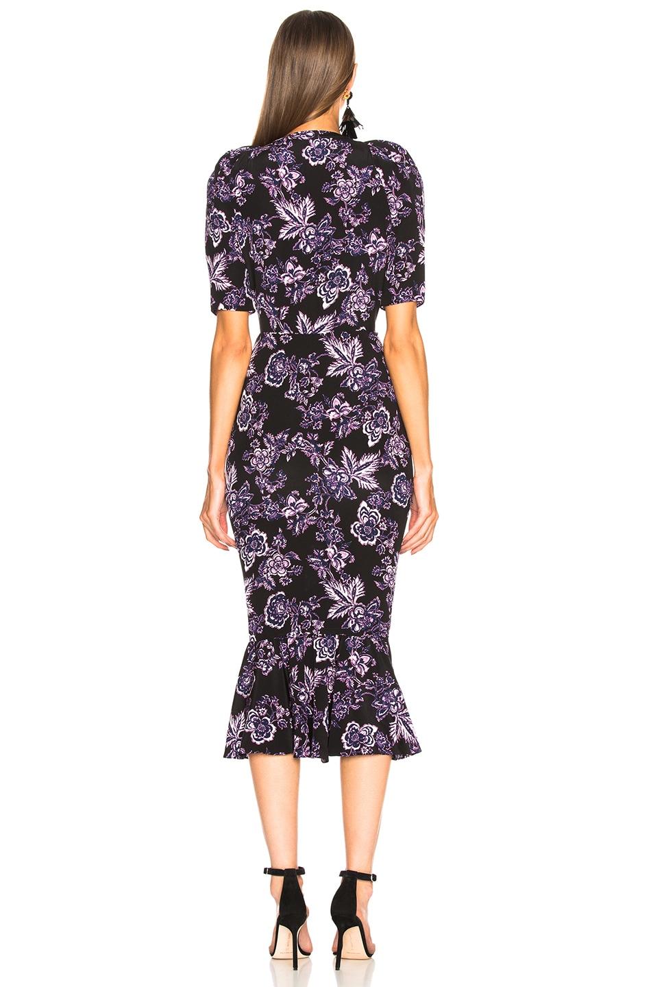 Veronica Beard Kent Dress in Black Isla Floral | FWRD