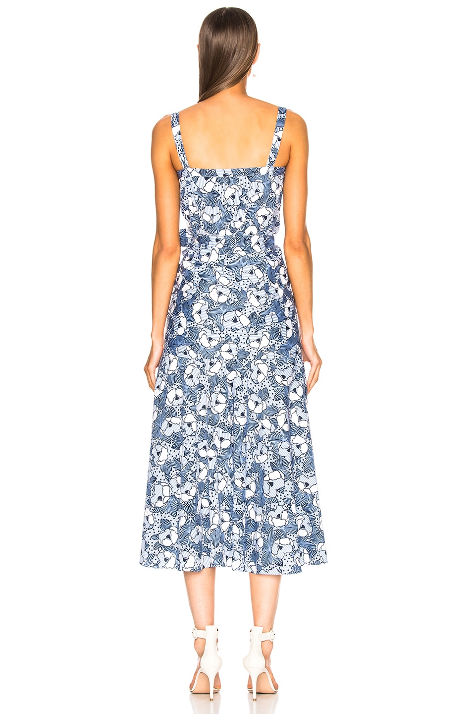 Veronica Beard Marena Dress in Blue & White Beachside | FWRD