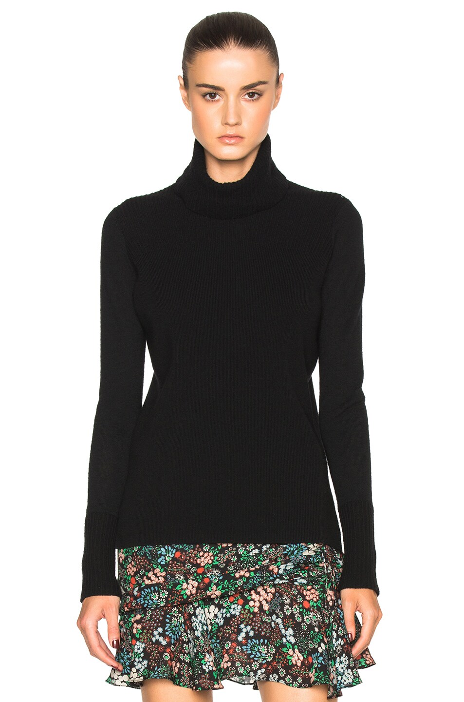 Image 1 of Veronica Beard Asa Turtleneck Sweater in Black