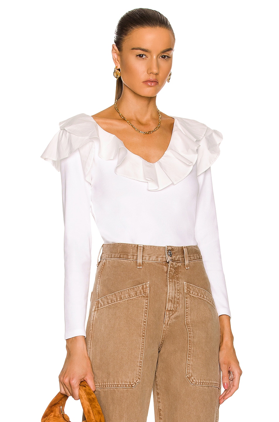 Image 1 of Veronica Beard Strata Top in White