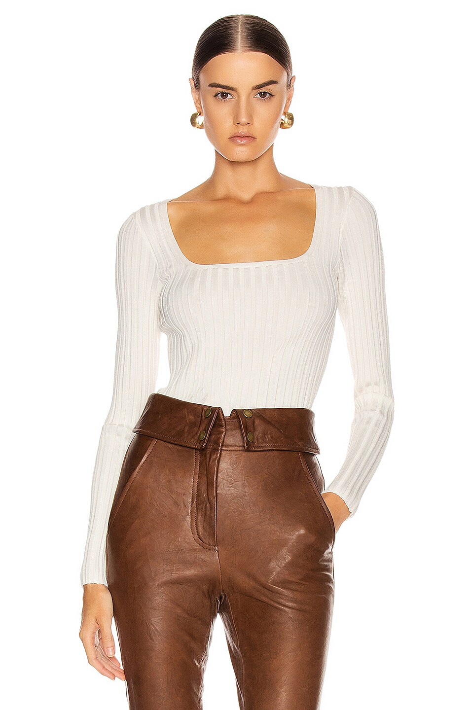 Image 1 of Veronica Beard Clara Pullover Top in Off White