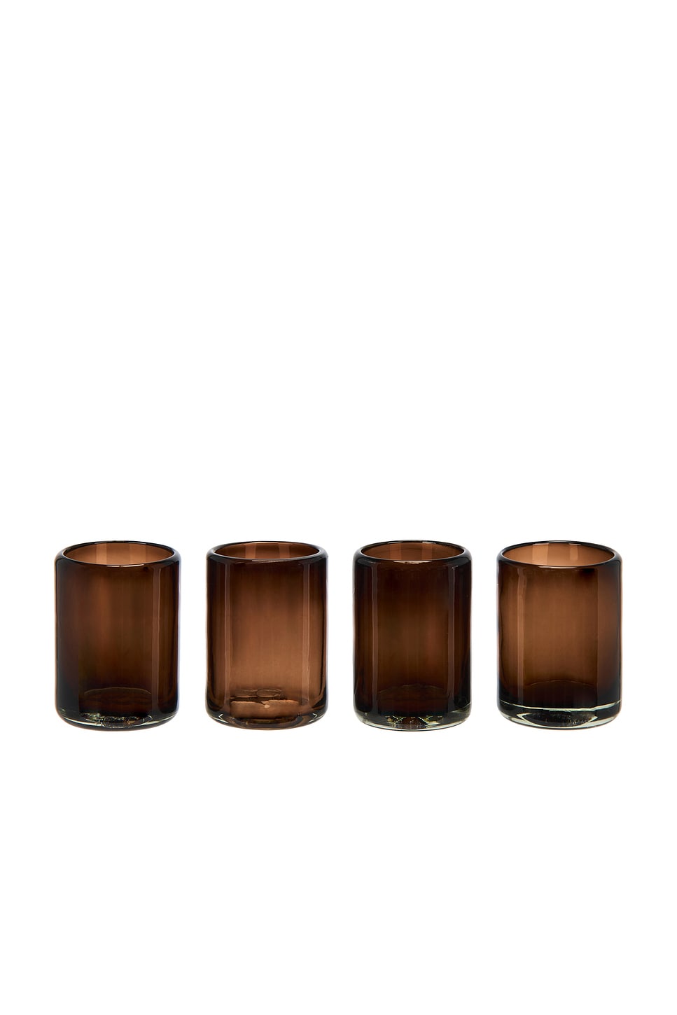 Verve Culture Set Of 4 Tamarind Shot Glasses In Brown