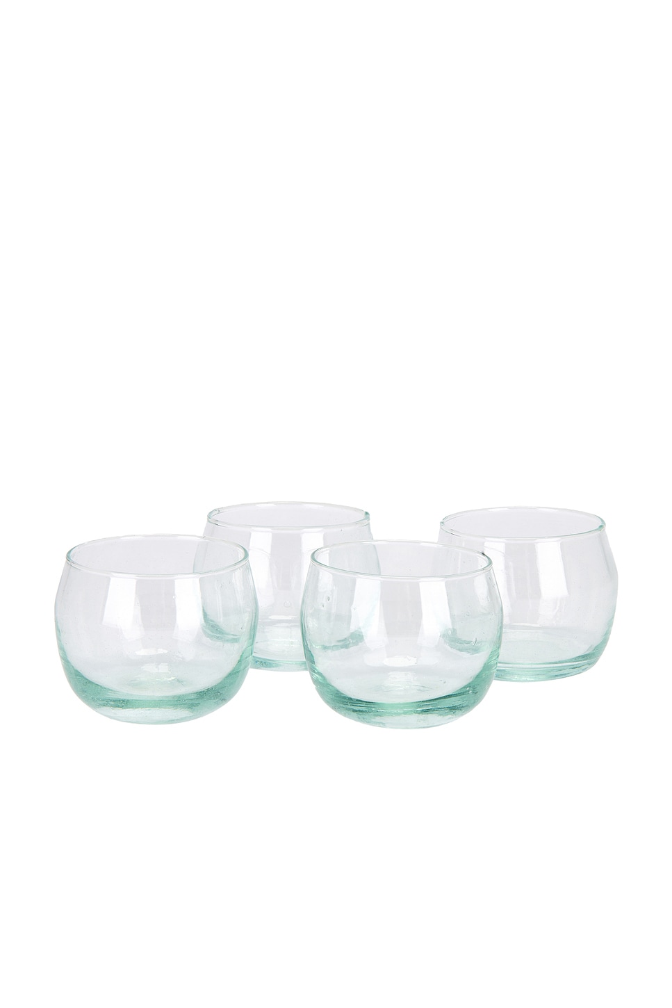Set Of 4 Stemless Wine Goblets in White