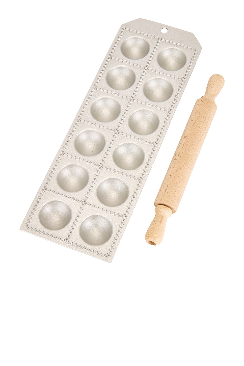 Ravioli Mold in Metallic Silver