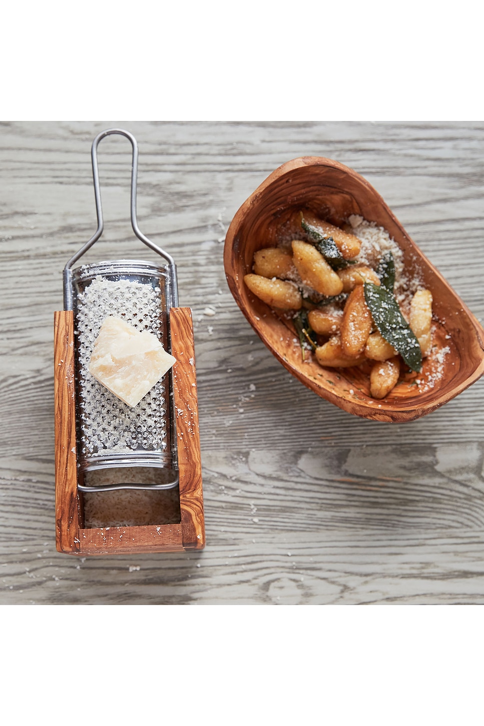 Image 5 of Verve Culture Olivewood Parmesan Cheese Box Grater in Brown