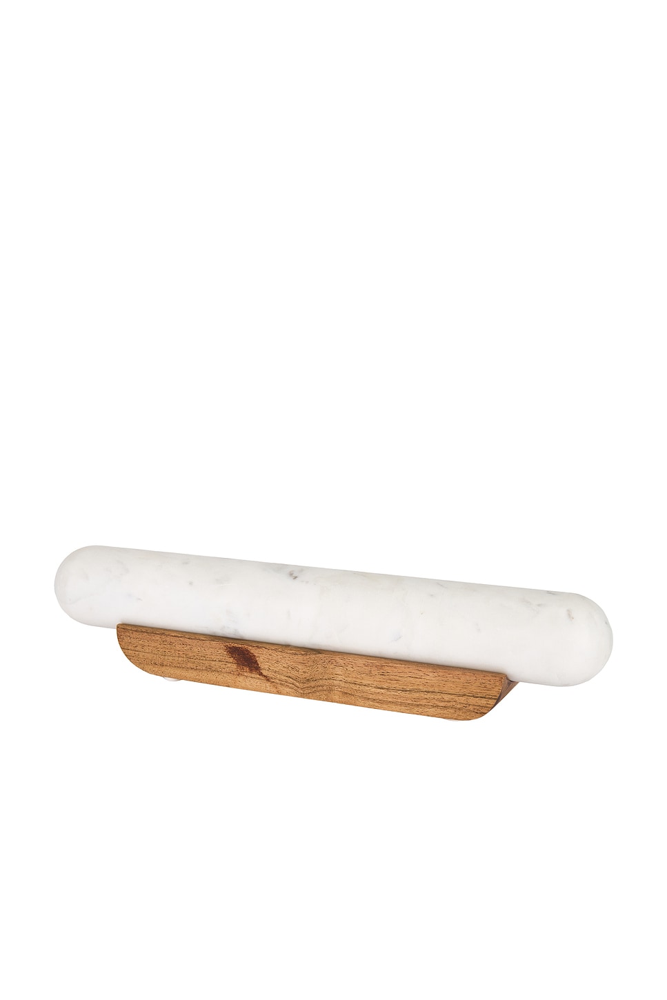 Marble Rolling Pin & Stand in White,Brown