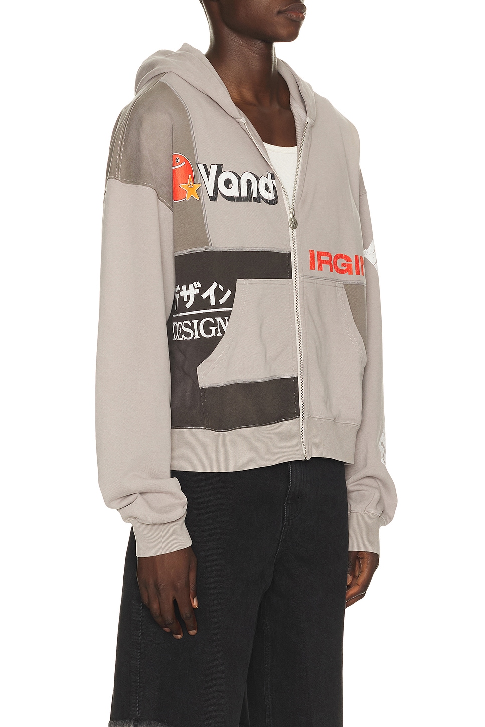 VANDYTHEPINK Paneled Zip Up Hoodie | Thumbnail 2 VANDYTHEPINK Paneled Zip Up Hoodie | Thumbnail 2