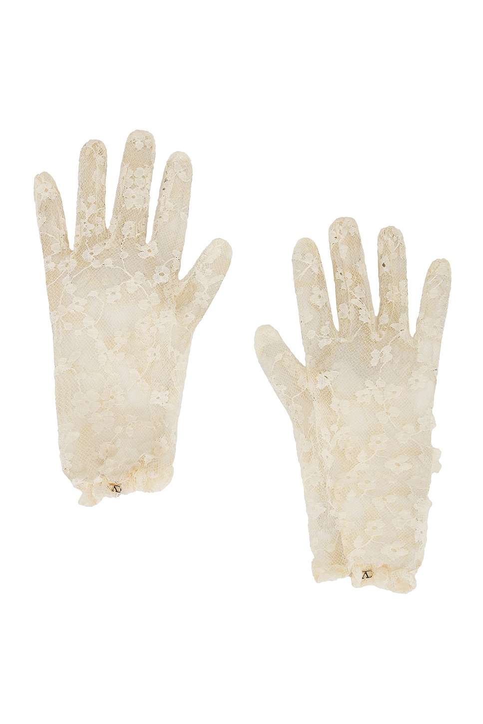 Valentino V Logo Signature Gloves In Burro & Oro