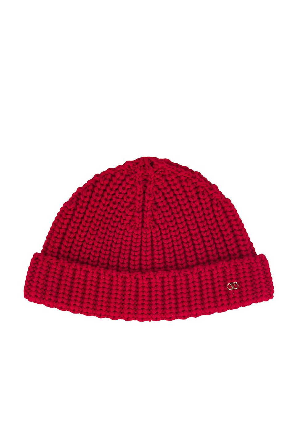 Valentino Knitted Beanie In Rosso