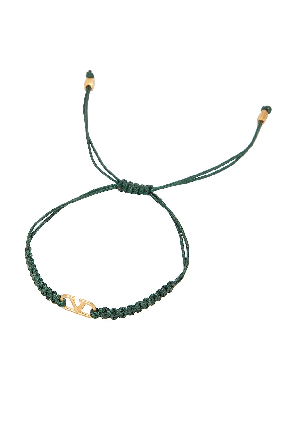 Image 1 of Valentino Garavani V-Logo Signature Bracelet in English Green