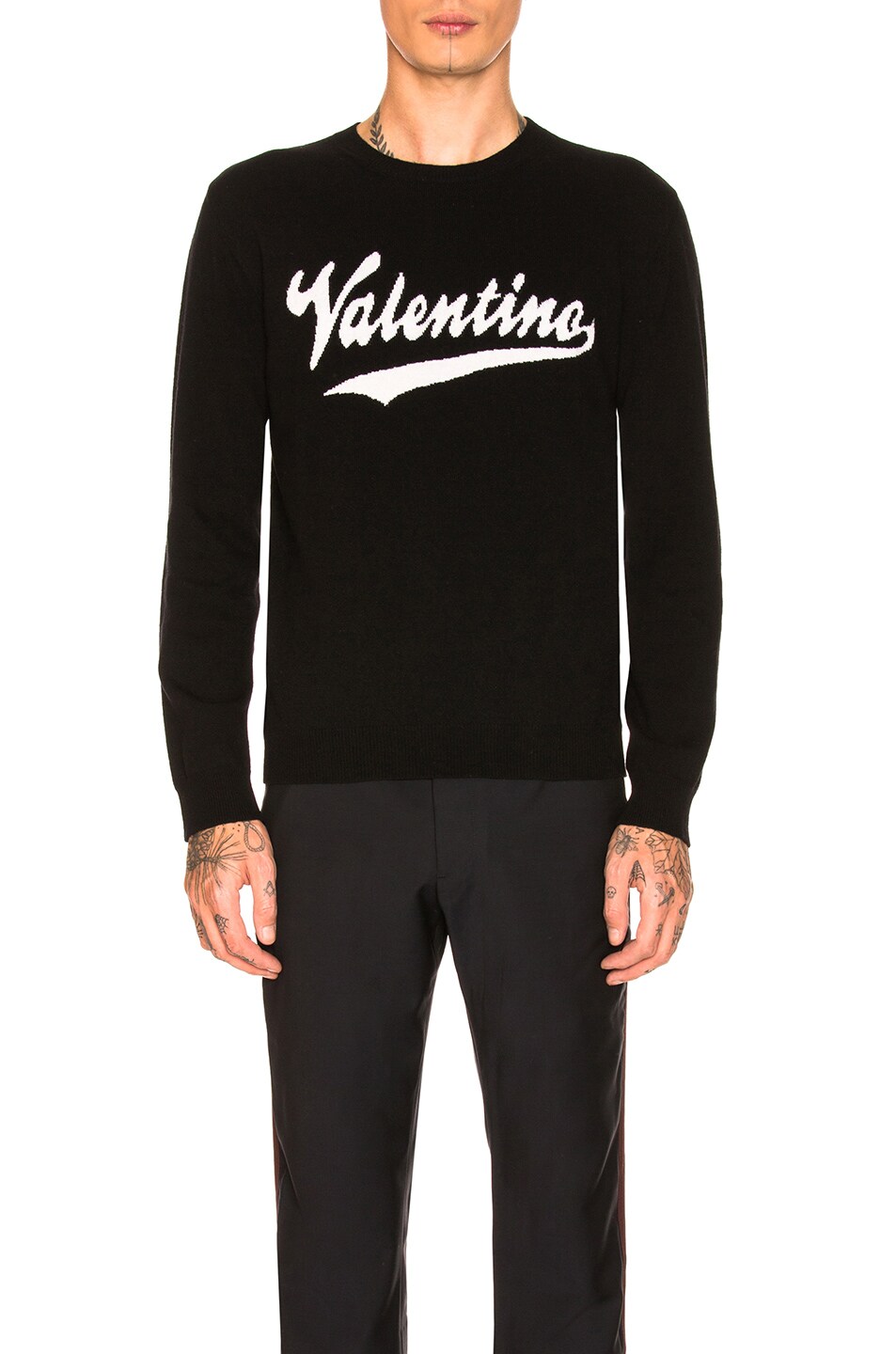 Image 1 of Valentino Garavani Logo Sweater in Black