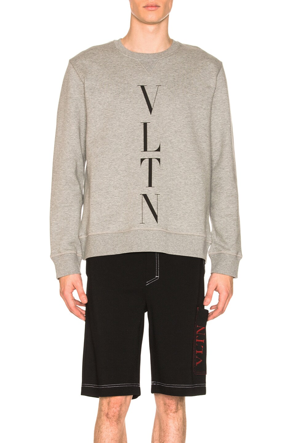 Image 1 of Valentino Garavani VLTN Crewneck Sweatshirt in Grey