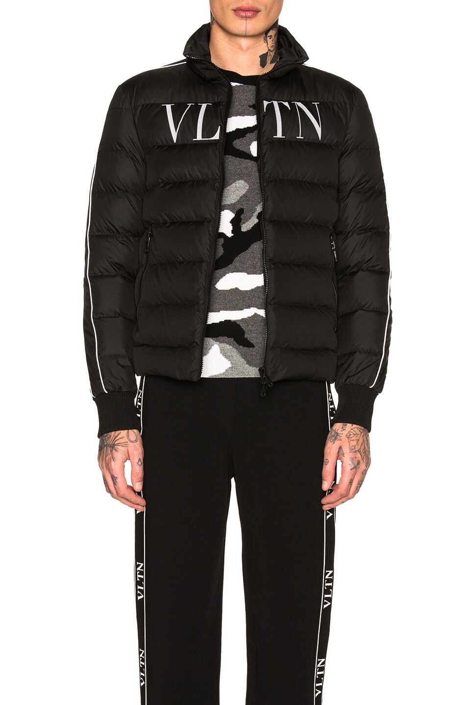 Image 1 of Valentino Garavani VLTN Down Jacket in Black