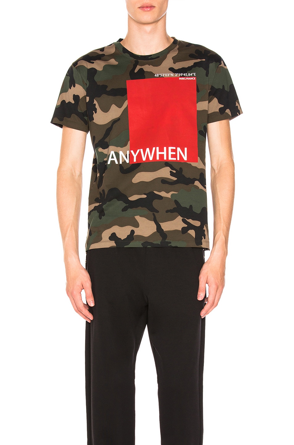 Image 1 of Valentino Garavani Anywhen Tee in Camouflage & Red