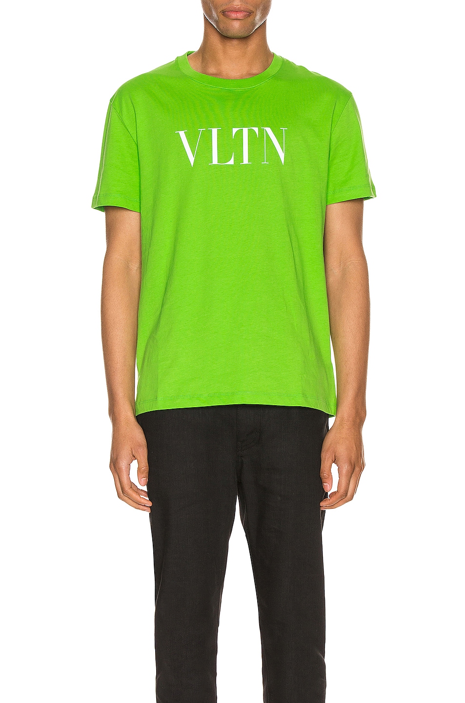 Image 1 of Valentino Garavani VLTN Tee in Fluo Green