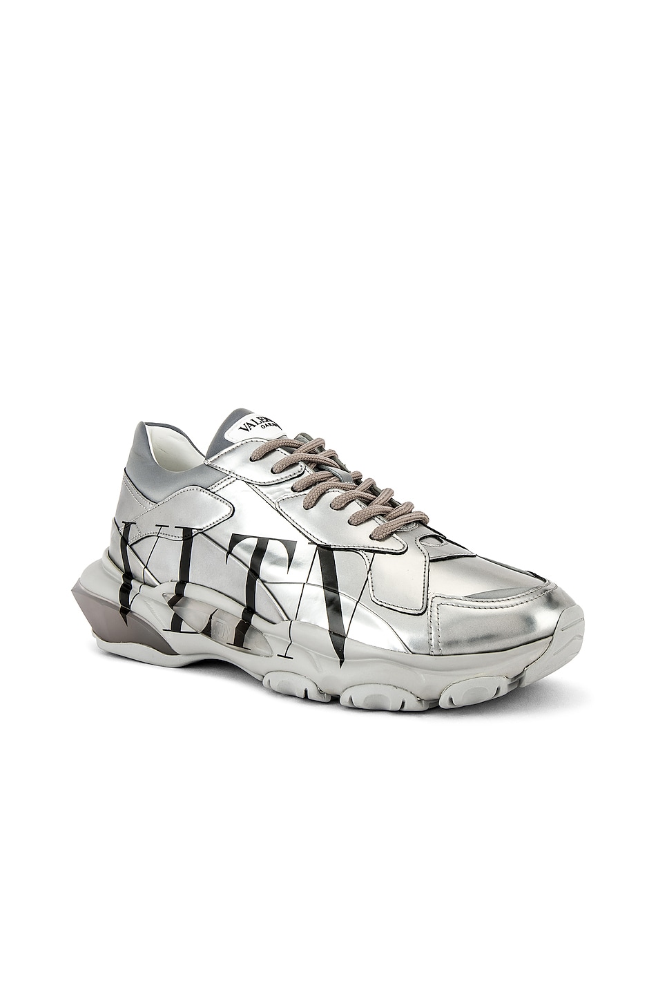 Image 1 of Valentino Garavani Logo Sneaker in Silver