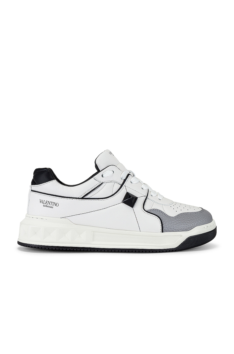 Image 1 of Valentino Garavani Low Top Sneaker in White, Black & Grey