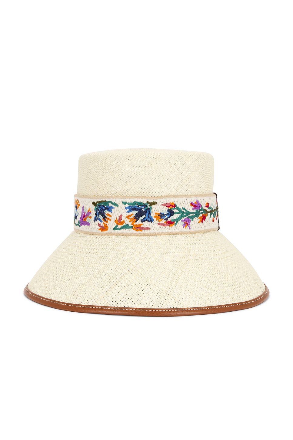 Valentino Antibes Ramage Straw Bucket Hat In Naturale & Antique