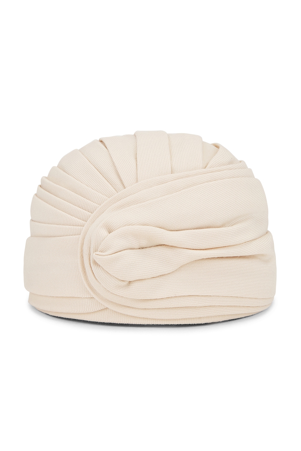Valentino Gabardine Turban Hat In Latte & Oro