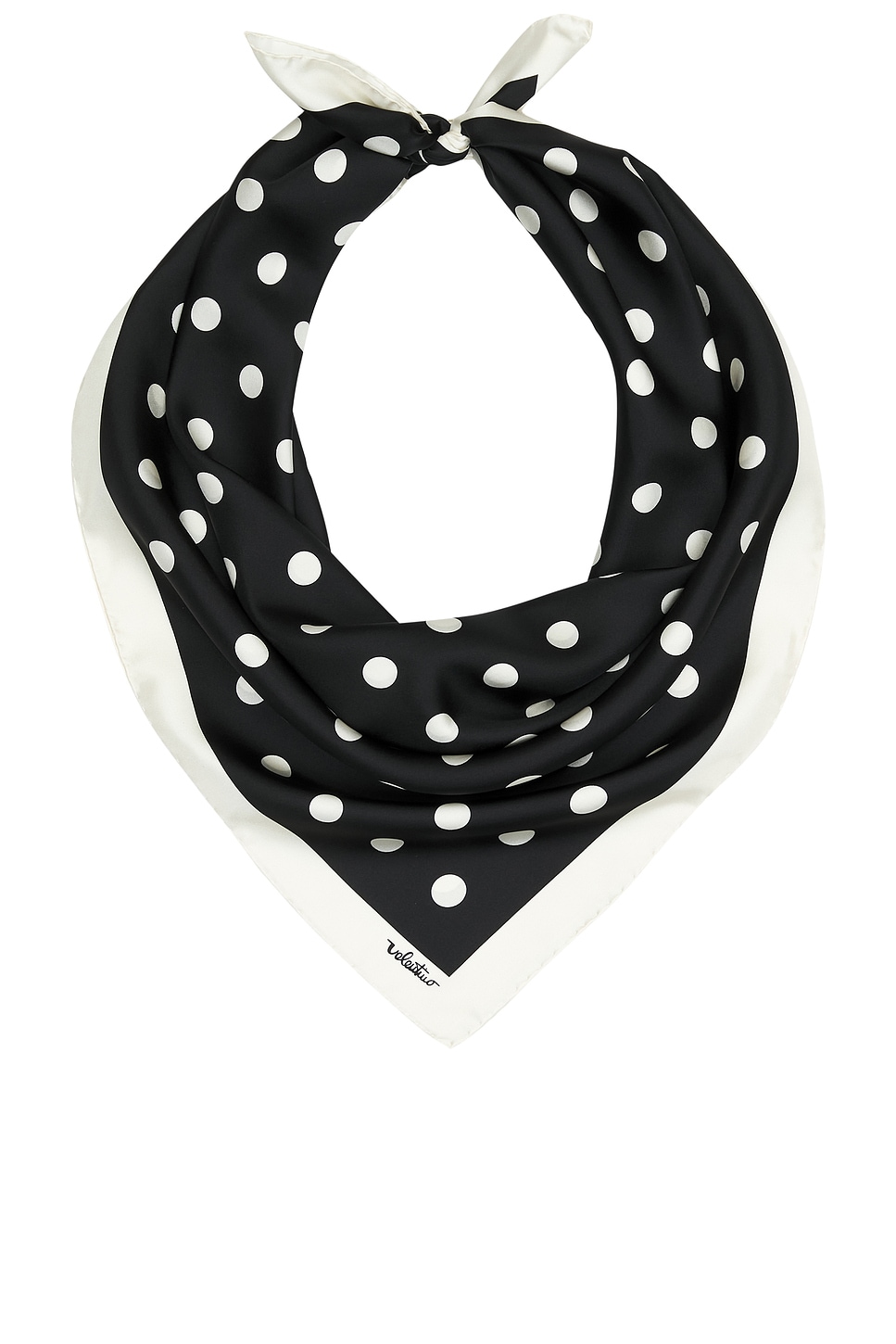 Valentino Seta Stampa Scarf In Black