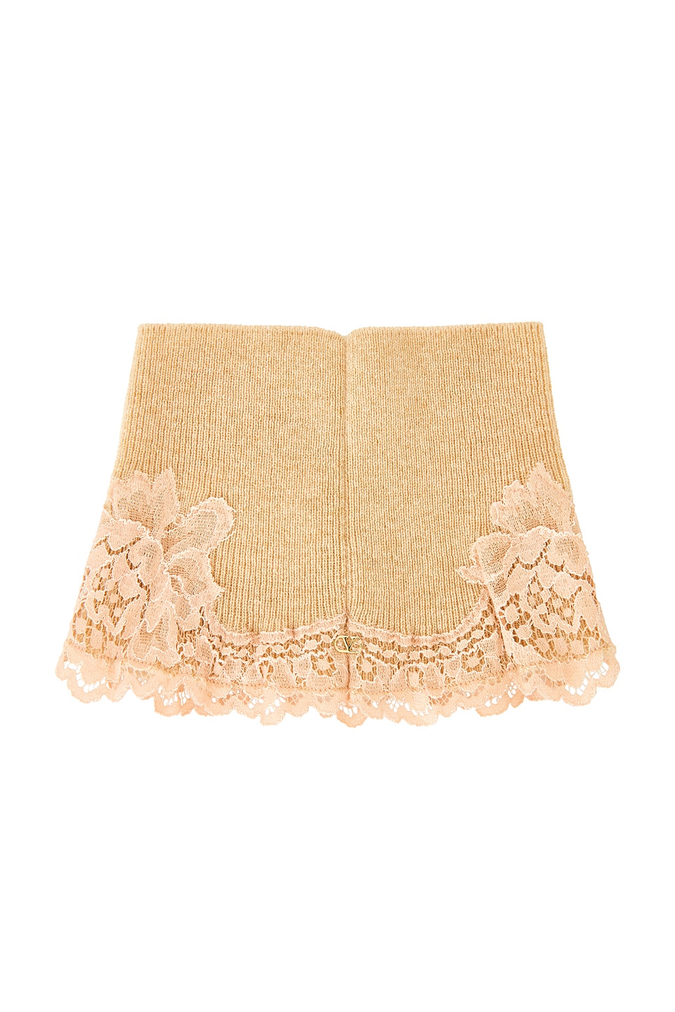 Valentino V Logo Cashmere Lace Headband In Neutral