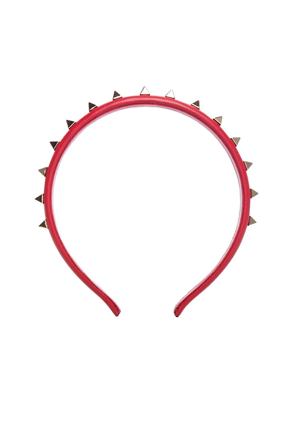 Image 1 of Valentino Garavani Rockstud Headband in Red