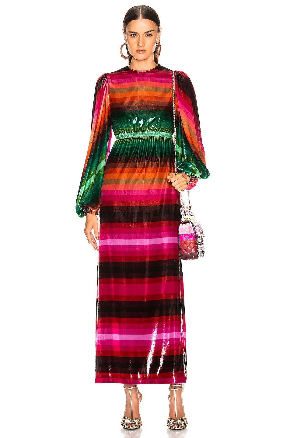 Image 1 of Valentino Garavani Stripe Dress in Multicolor