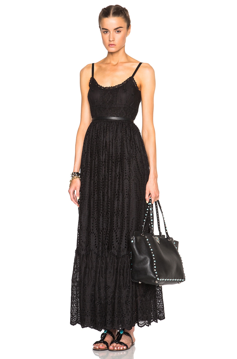 Image 1 of Valentino Garavani Sleeveless Dress in Black