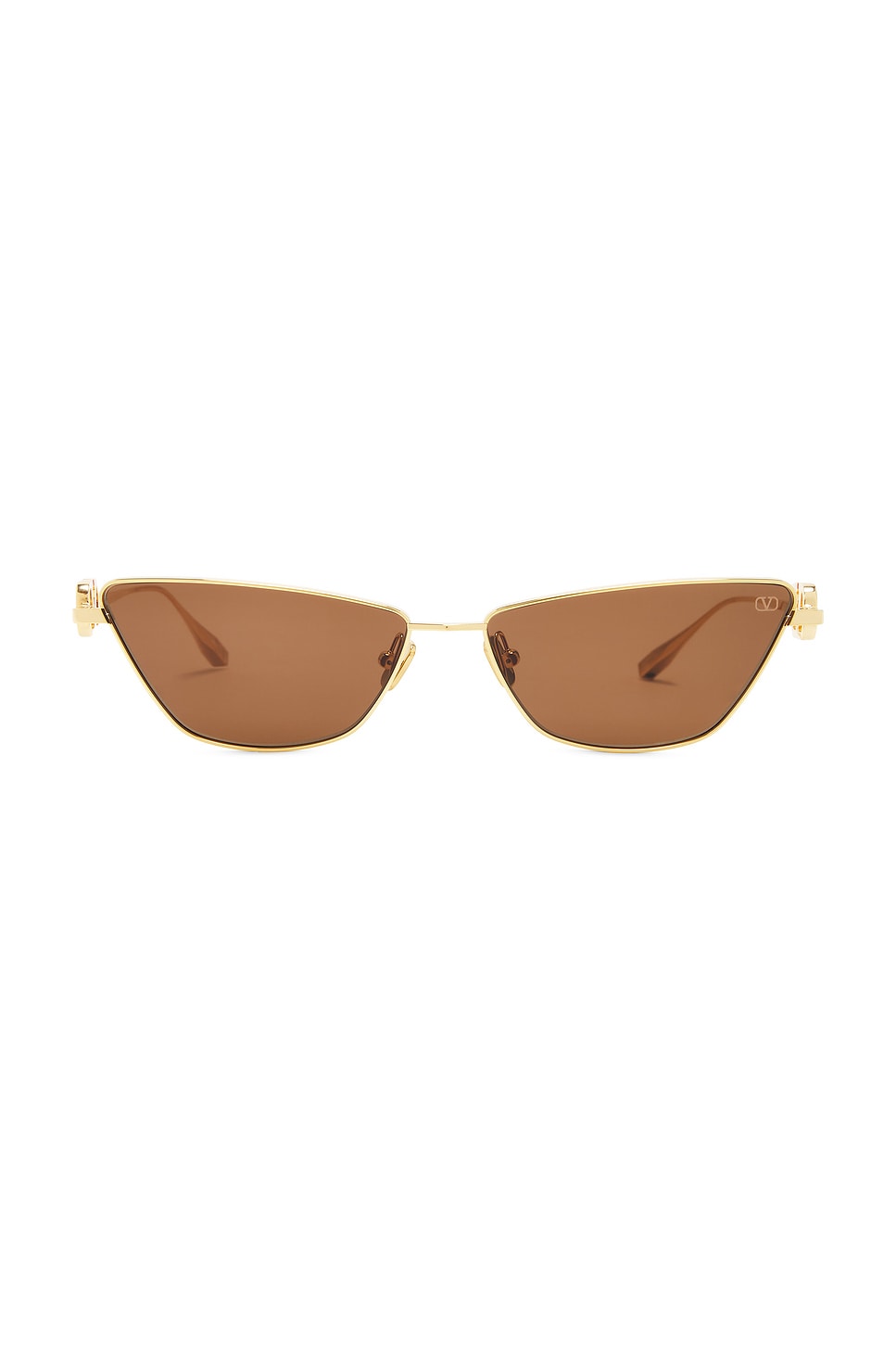 V Logo Sign Sunglasses in Brown