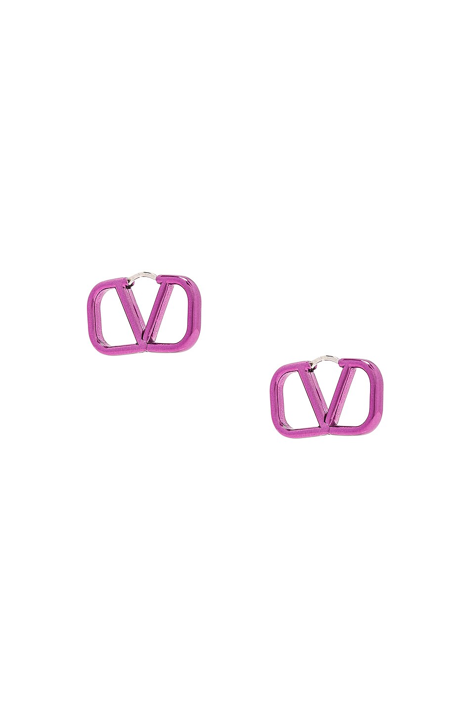 Image 1 of Valentino Garavani Small V Logo Signature Earrings in Pink