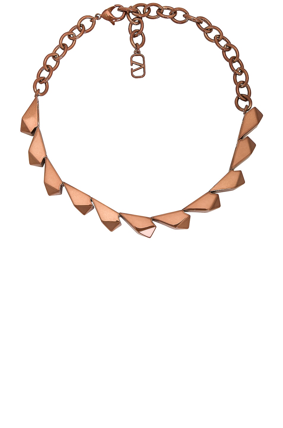 Image 1 of Valentino Garavani Rockstud Choker Necklace in Light Camel