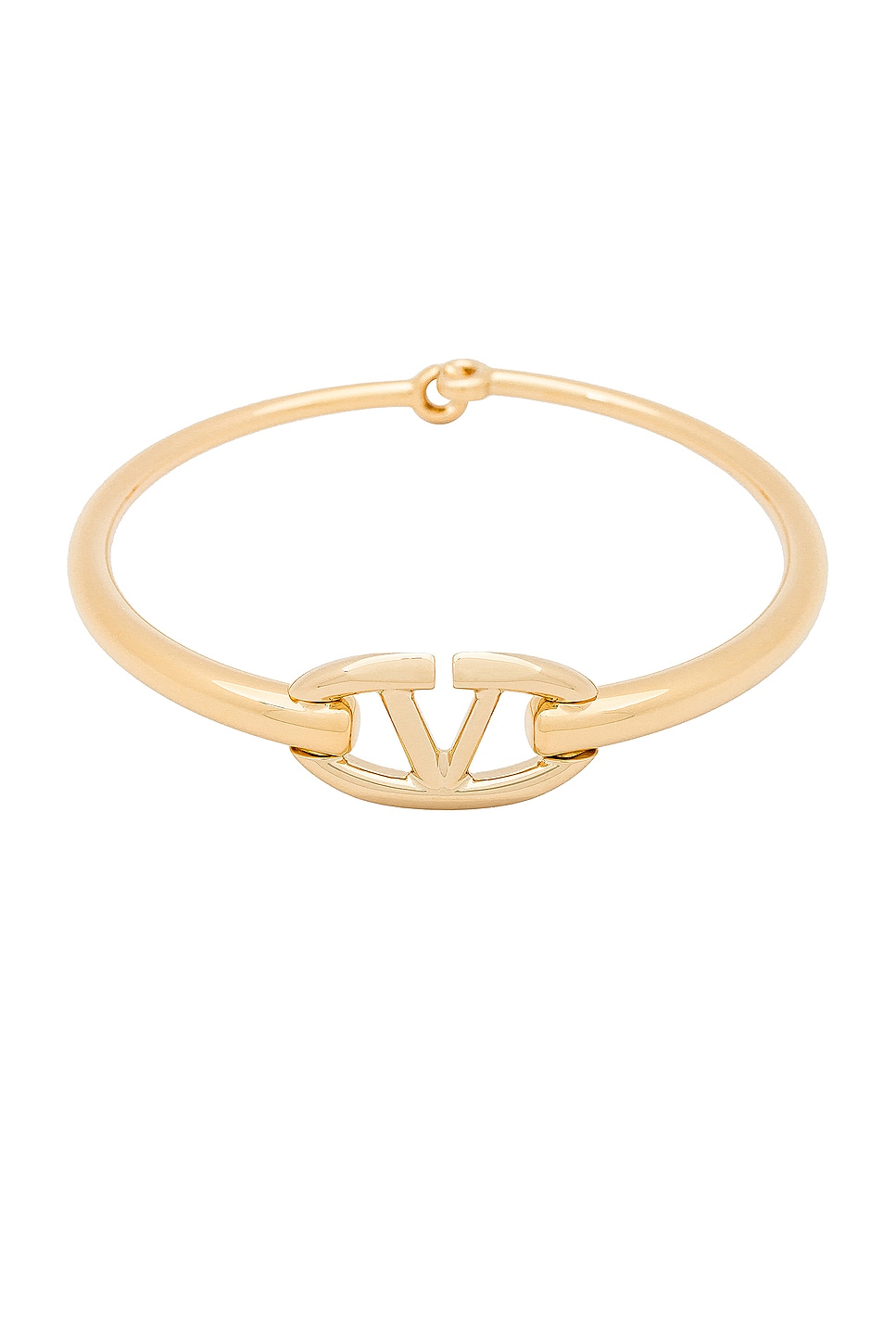Image 1 of Valentino Garavani V Logo Moon Choker Necklace in Oro