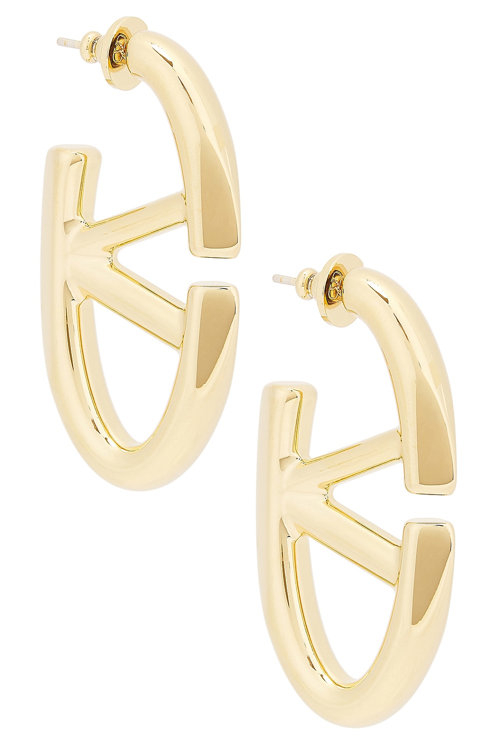 Image 1 of Valentino Garavani V Logo The Bold Edition Earrings in Oro