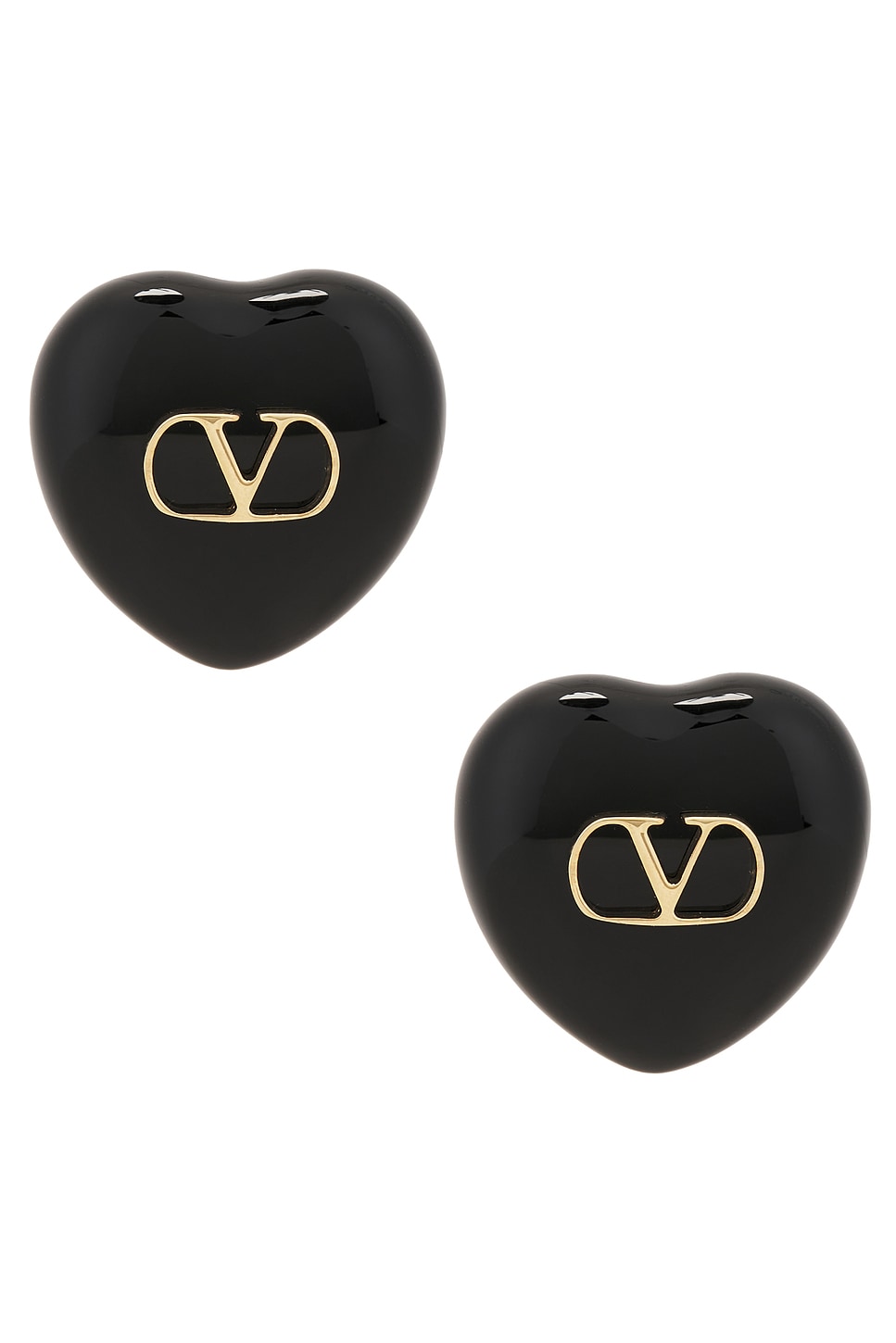 Cuore Earrings in Black