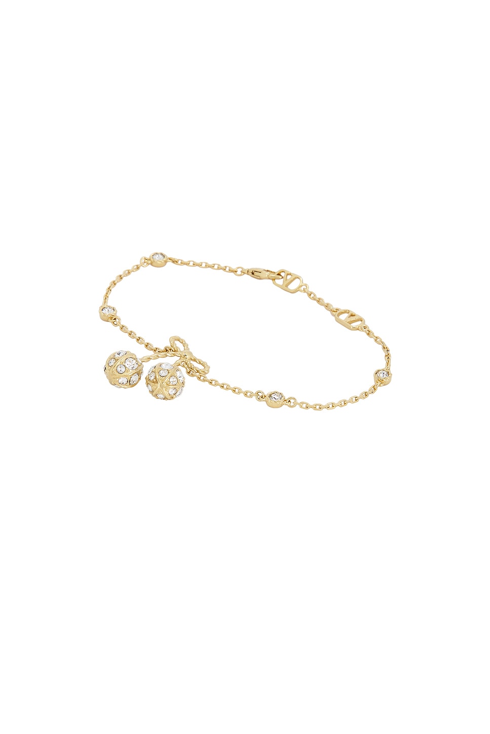 Image 1 of Valentino Garavani Chez Valentino Bracelet in Oro & Crystal