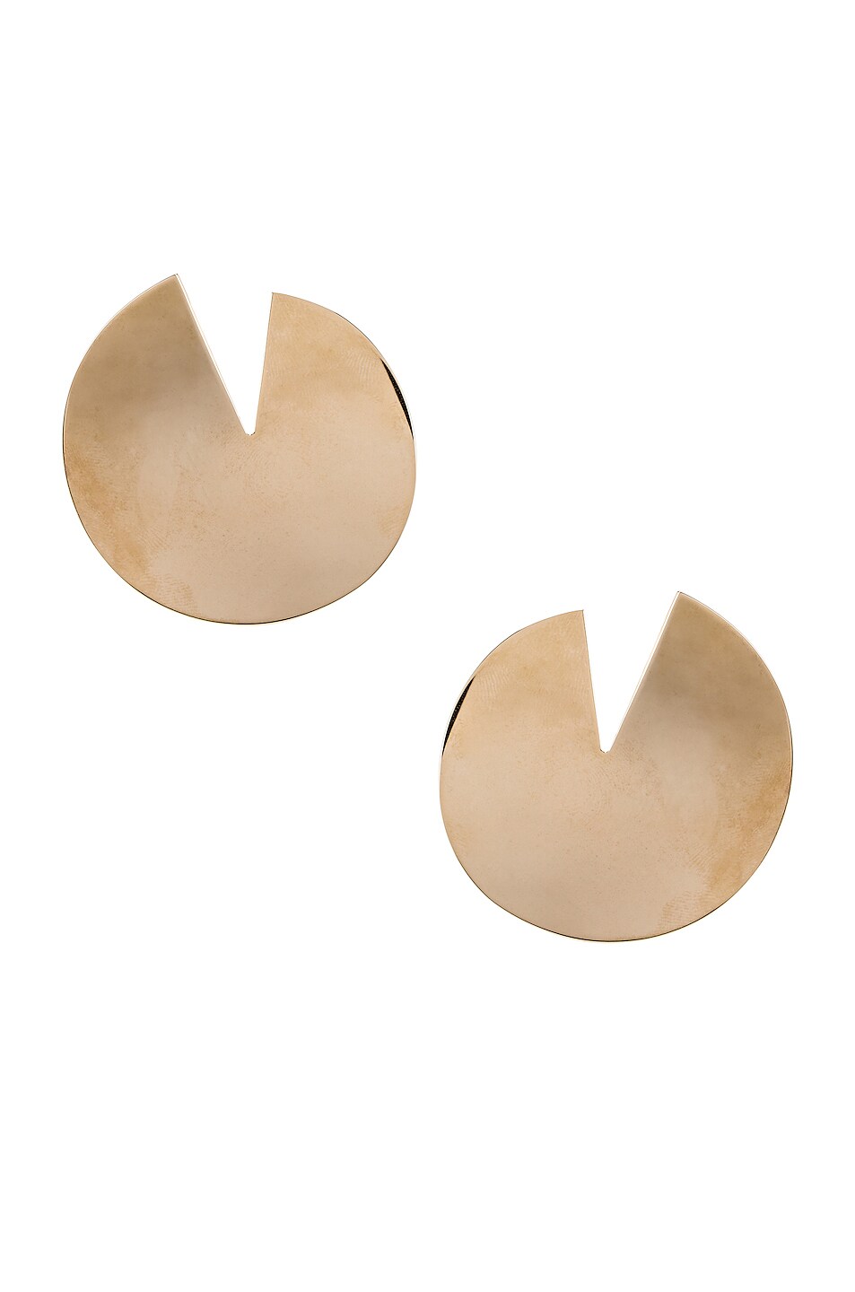 Image 1 of Valentino Garavani Logo Circle Earrings in Platinum