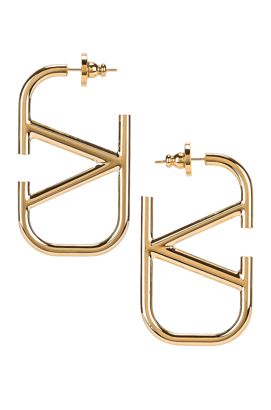 Image 1 of Valentino Garavani Vlogo Earrings in Gold