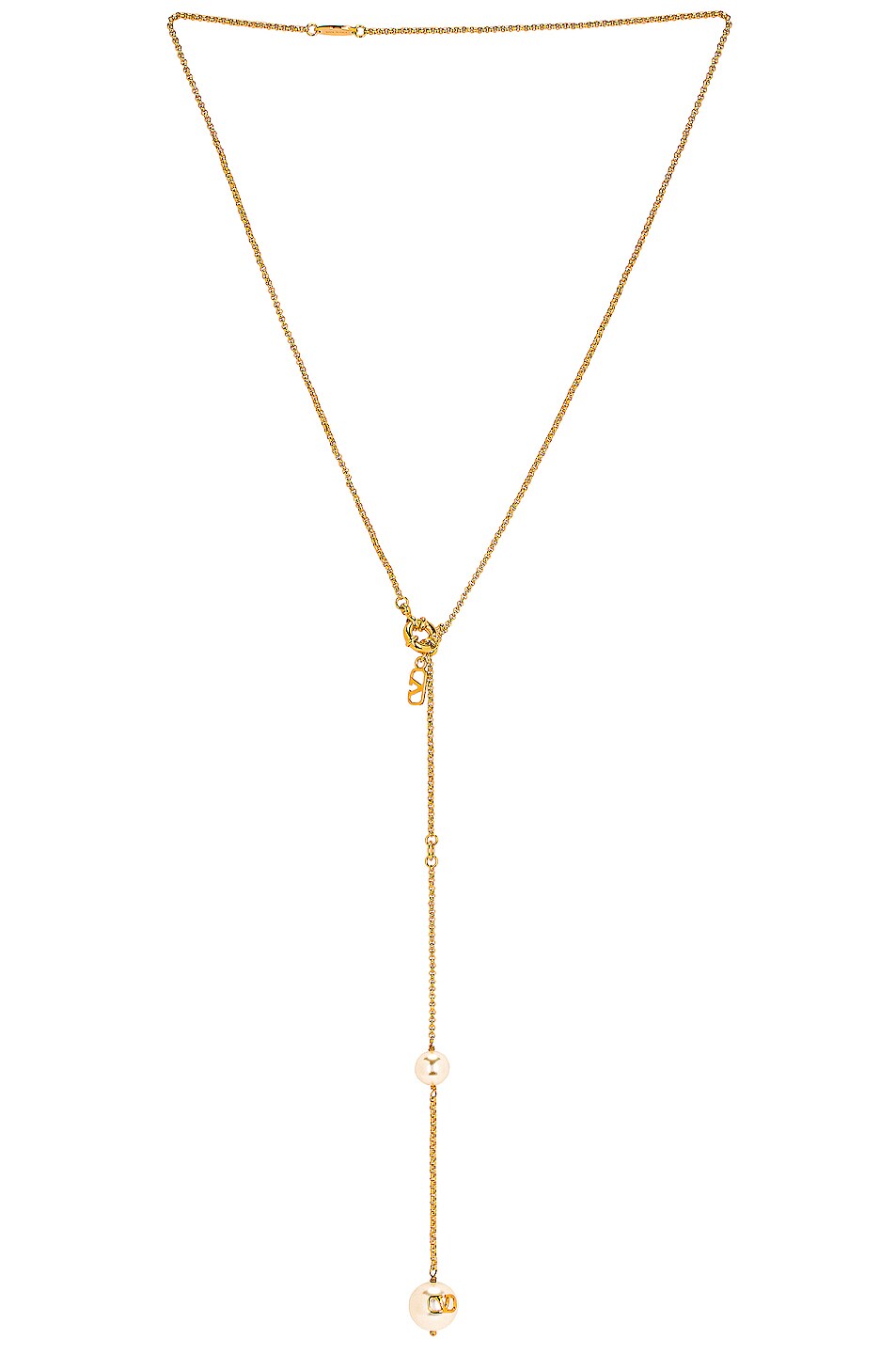 Image 1 of Valentino Garavani Lariat Necklace in Oro
