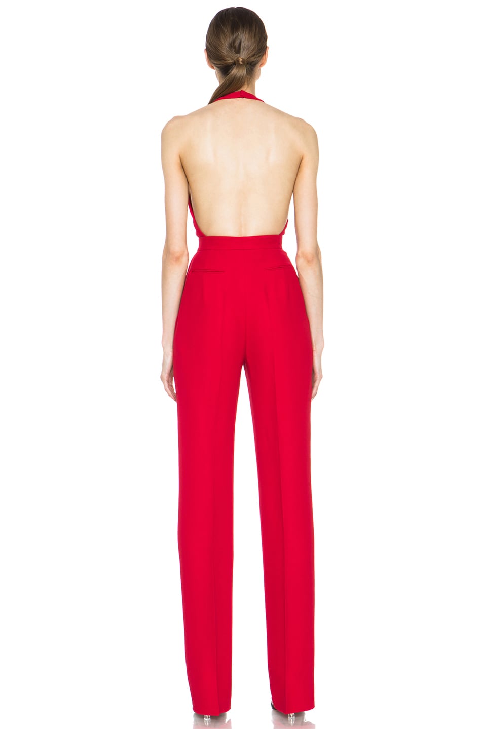 Valentino Halter Jumpsuit in Red | FWRD