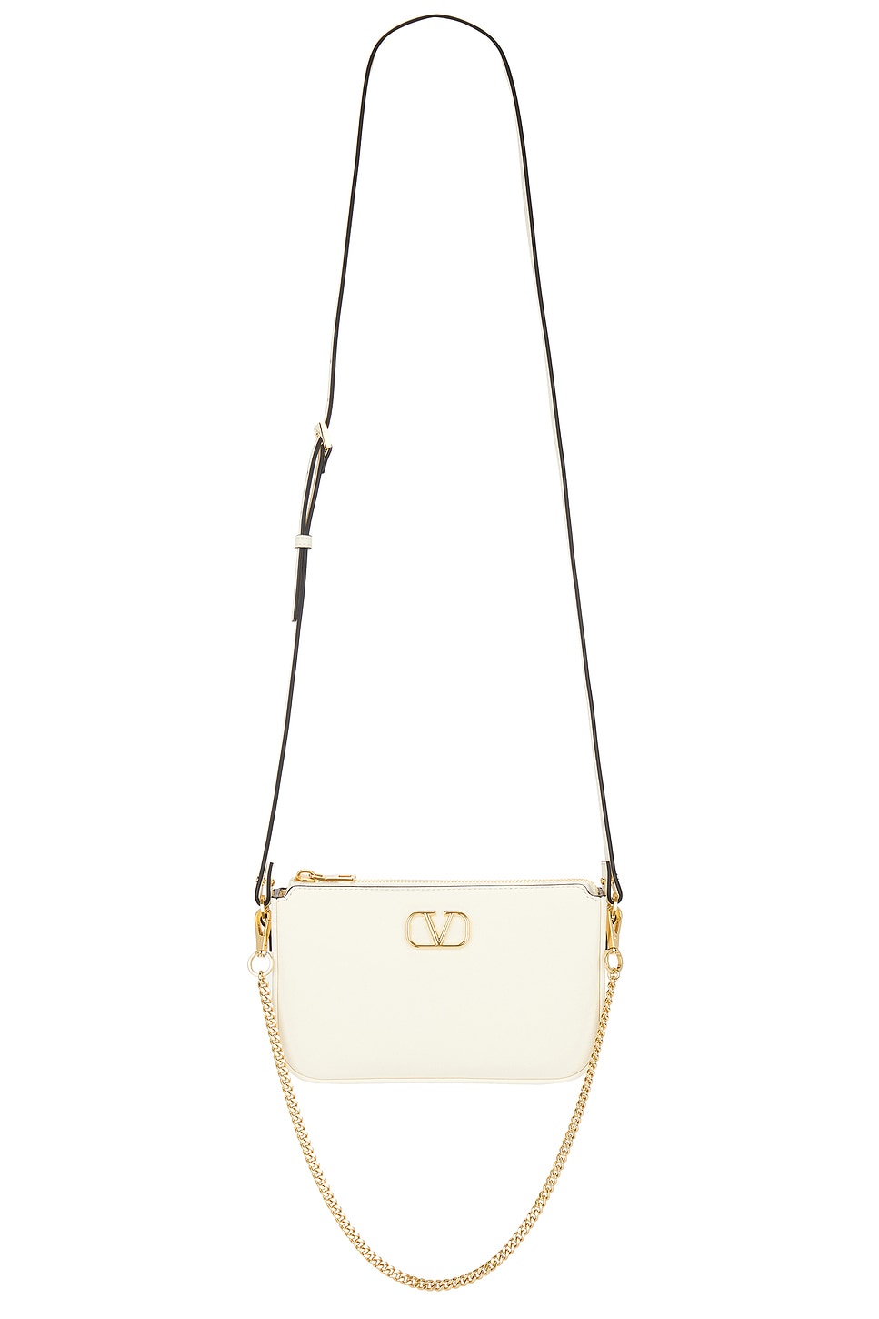 V Logo Signature Mini Bag in Ivory