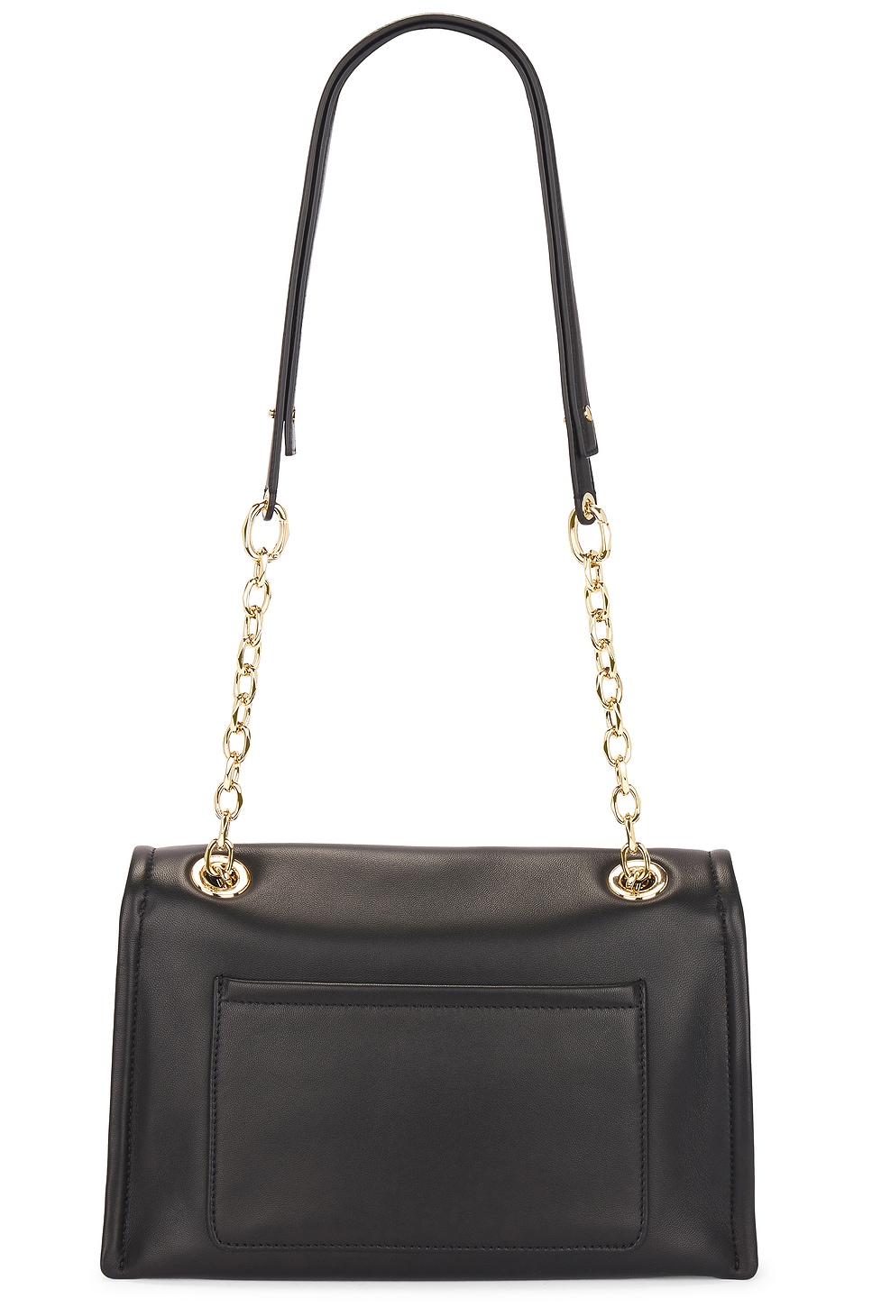 Shop Valentino V Logo Chain Small Shoulder Bag In Nero