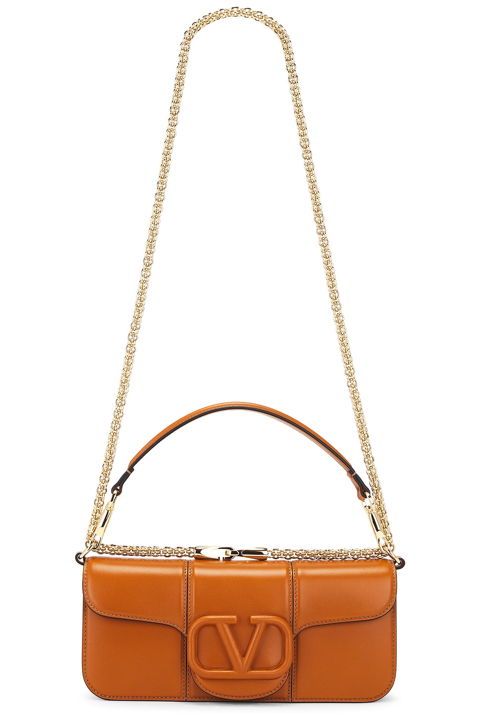 Shop Valentino Loco Shoulder Bag In Ginger Brown